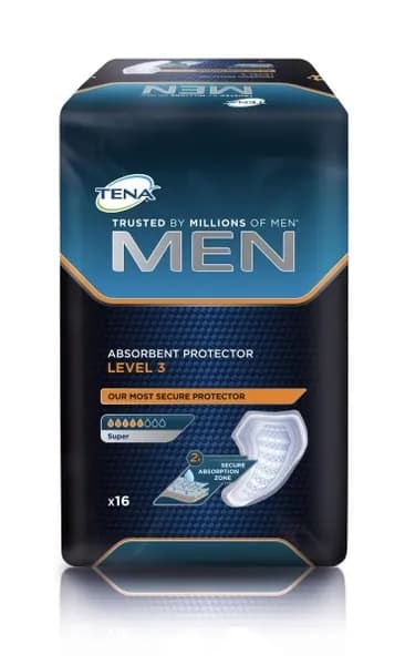 Прокладки урологические для мужчин Tena Men Level 3 Super, 5 капель, 800 мл, 16 штук