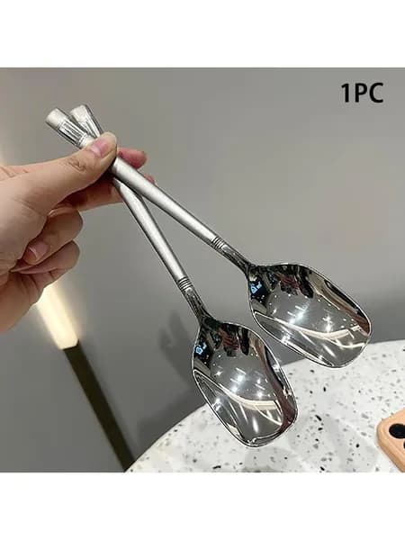 Ложка столовая 1 предм. серебристый, светло-синий