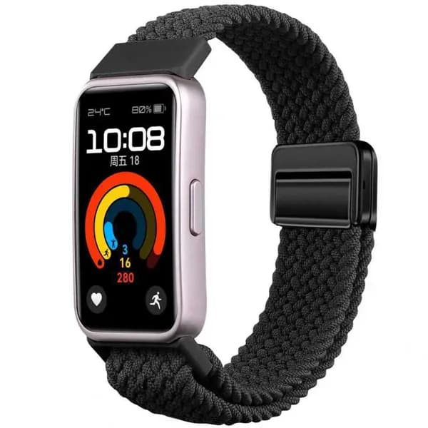 Нейлоновый плетеный ремешок для Huawei Band 10/9/8, дышащий спортивный ремешок для часов, магнитная застежка