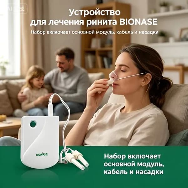 Инфракрасный аппарат для лечения насморка BioNase, ринита, синусита для детей и взрослых/Физиотерапевтичекий прибор
