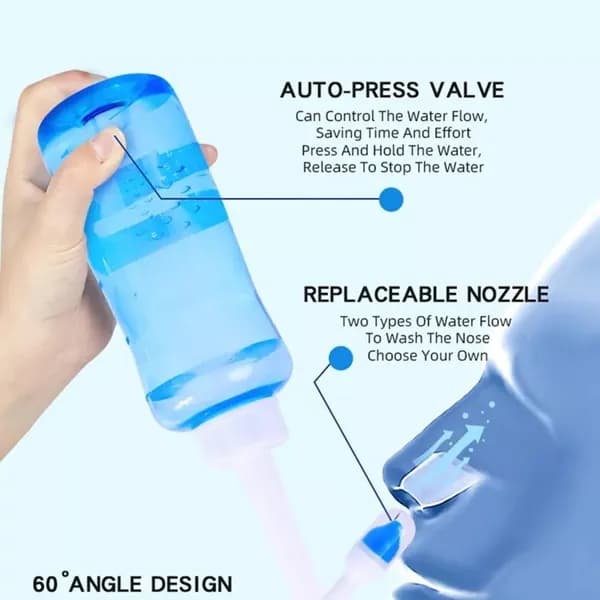 Ирригатор для промывания носа 300ml, назальный ирригатор, устройство, флакон для промывания носа, взрослый, детский