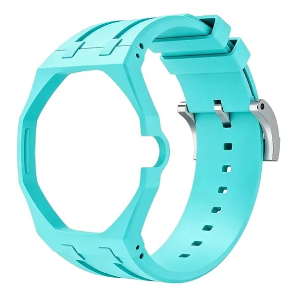 Чехол для часов Swatch Royal Pop из биокерамики с силиконовым ремешком цвета озёрной голубизны