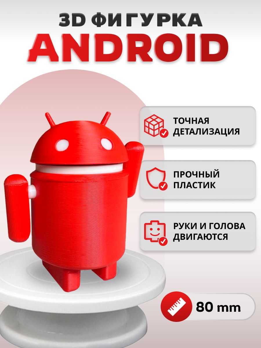 Фигурка Робот - Андроид (Android), красный