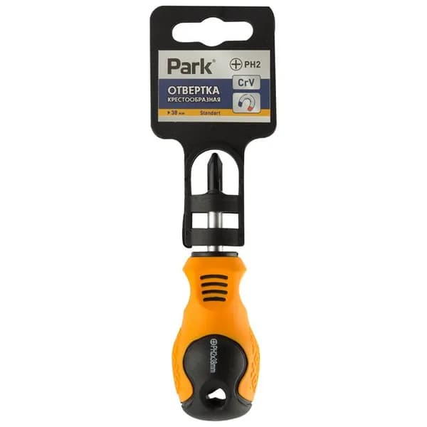 Отвертка Park Standart PH2х3,8см, двухкомпонентная рукоятка, крестовая