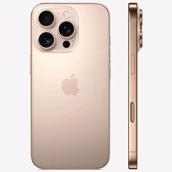 Муляж iPhone 16 Pro Desert Titanium / Макет-копия смартфона Айфон 16 Pro пустынный титан / Образец для витрины iPhone 16 Pro песчаный титановый