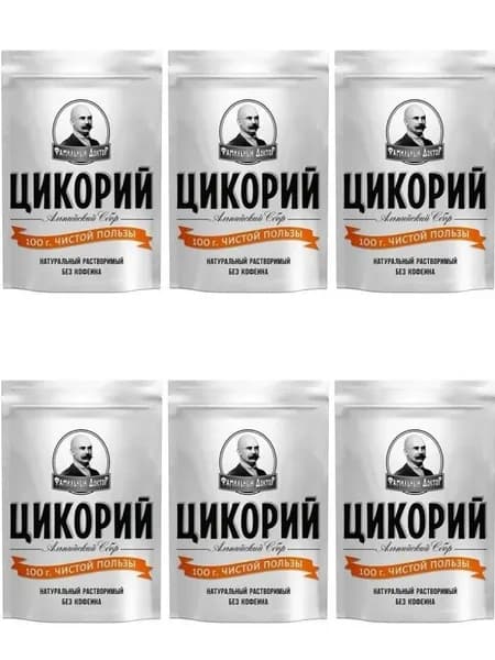 Фамильный Доктор Цикорий Альпийский сбор, растворимый, 100 г, 6 уп