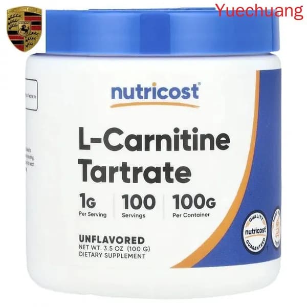 Nutricost, L-карнитин тартрат, без добавок, 100 г (3,5 унции)