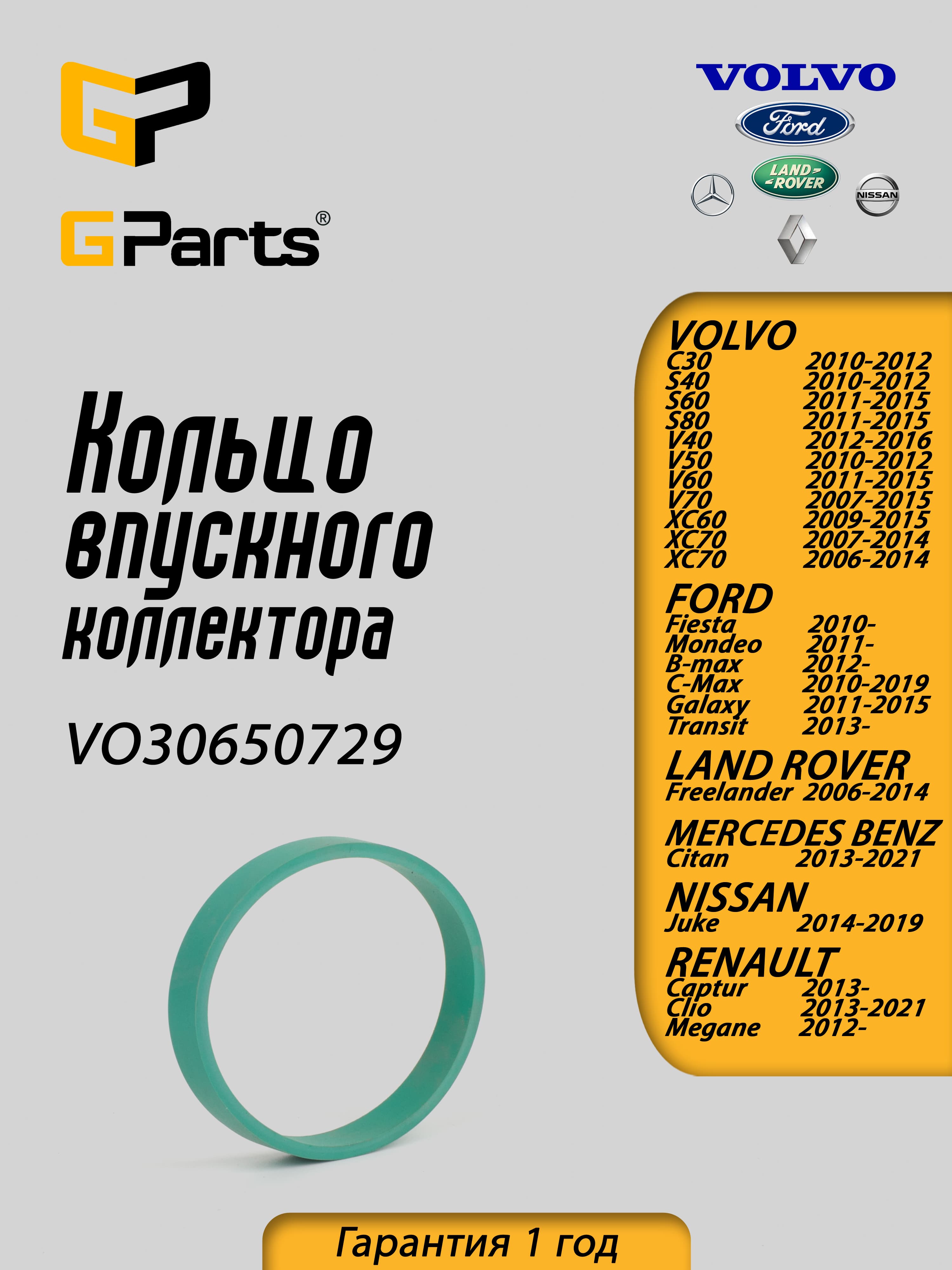 Кольцо впускного коллектора VO30650729 Gparts