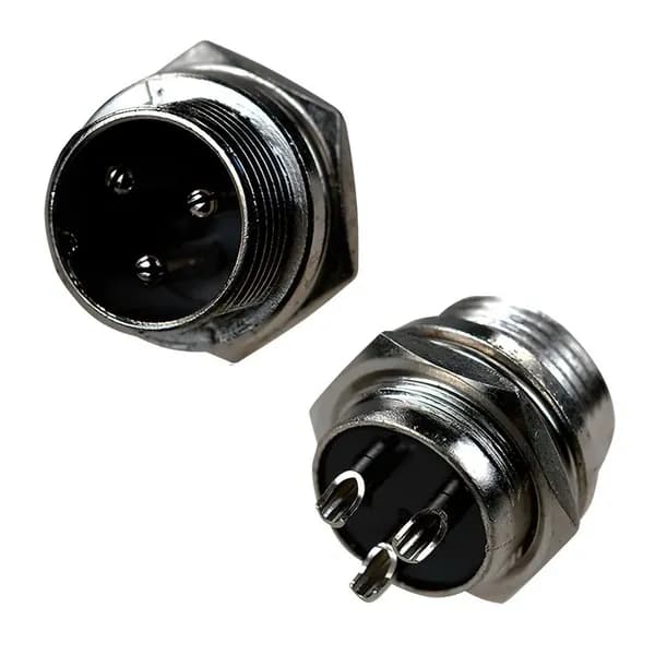 Авиационный разъем GX16 3 Pin штекер, папа