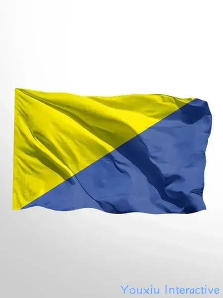 Флаг минархизма, 70х105 см на шёлке для ручного древка