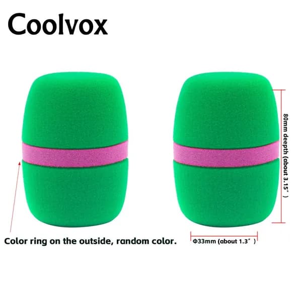 coolvox Аксессуар для микрофона студийный sponge cover, прозрачный, розовый