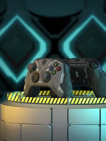 PlayVital Силиконовый чехол Stellar Mecha для Xbox Series X/S, антискользящий, чёрный и графитовый