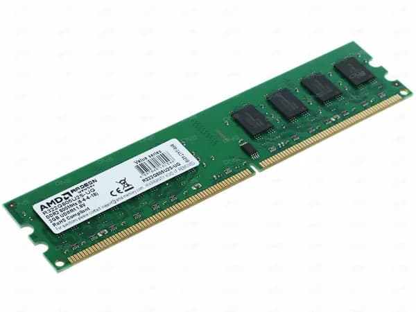 AMD Оперативная память RADEON 2GB  DDR2 800 U-DIMM DDR2, 800 МГц, 1 x 2 ГБ (r322g805u2s-ug)