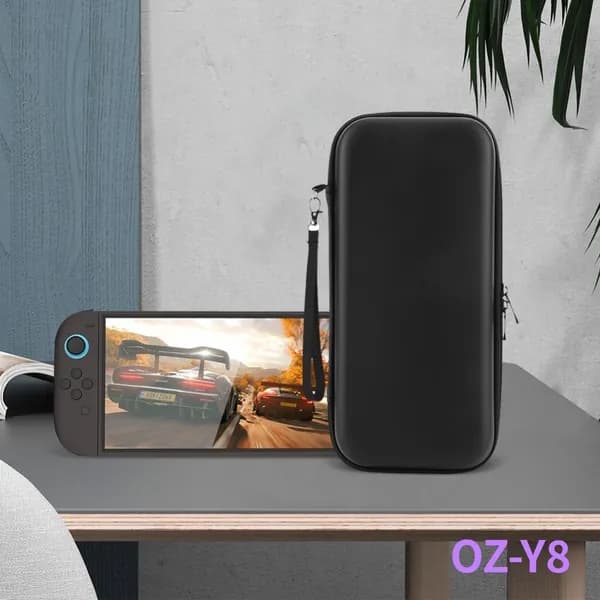 Чехол для Nintendo Switch 2 из искусственной кожи с ручкой и сетчатым отделением