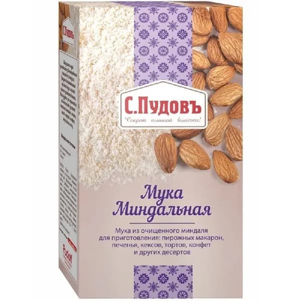 Мука С.Пудовъ миндальная карт/кор 100г