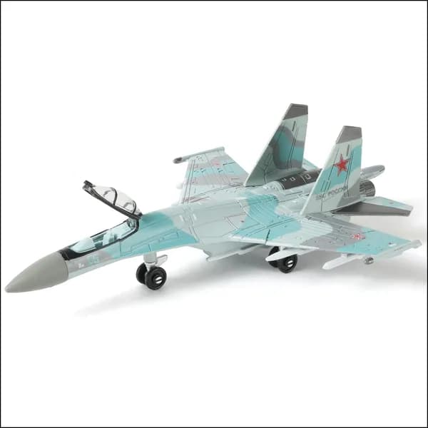 Модель истребителя Су-35С SABANAS 1:100, быстросборная пластиковая военная модель самолёта с подставкой, 25 деталей