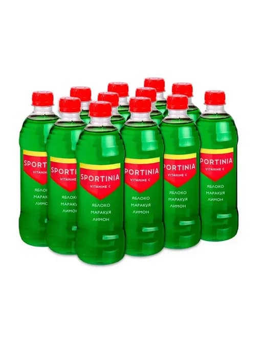 Спортиния Vit C (1000 mg) Яблоко-Маракуйя-Лимон 0,5л. 12шт