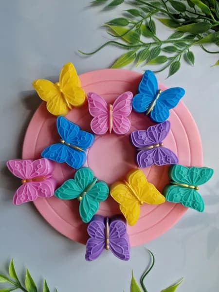 МылоVka/Мыло ручной работы Бабочки мини/10 штук/Разноцветные