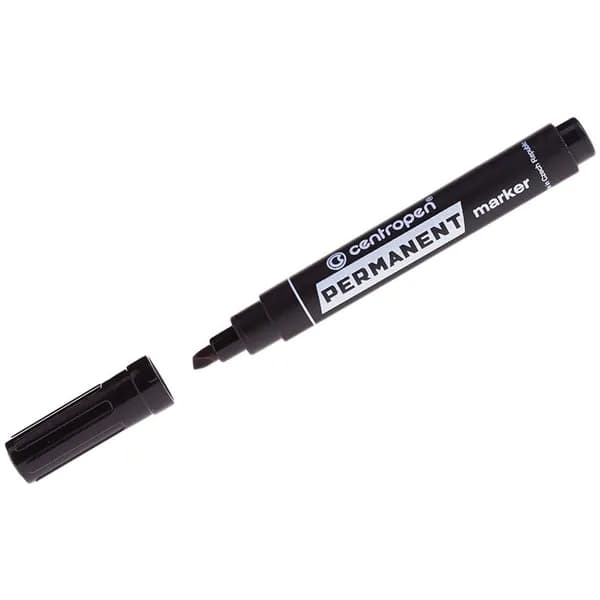 Маркер перманентный черный, скошенный, 1-4,6мм, Centropen "8576" (5 8576 0112)