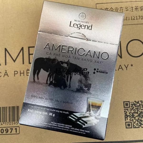 Растворимый кофе Trung Nguyen Legend Americano, кофе молотый Вьетнам, микропомол, 30 г