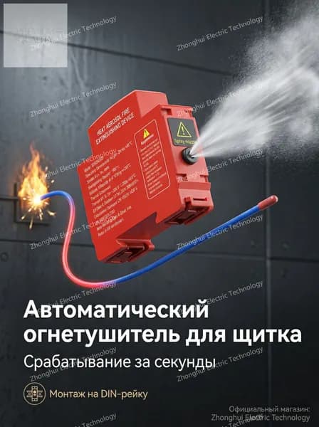 Автономная установка аэрозольного пожаротушения, автоматический огнетушитель для автомобиля, электрощита