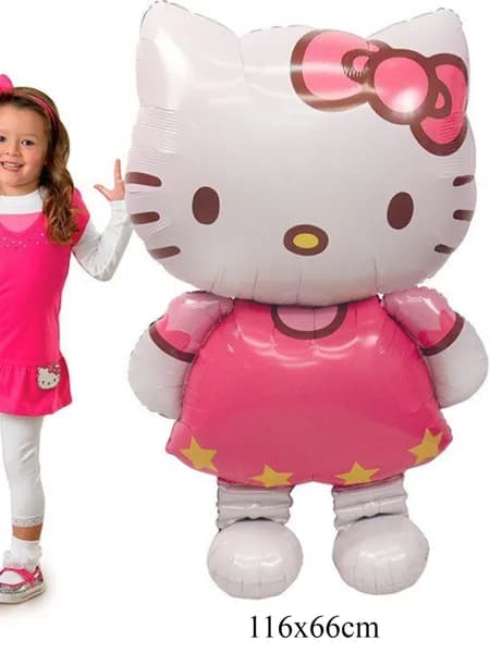 Воздушные шары Hello Kitty,116*66 см, 1 шт, украшение для вечеринки для девочек