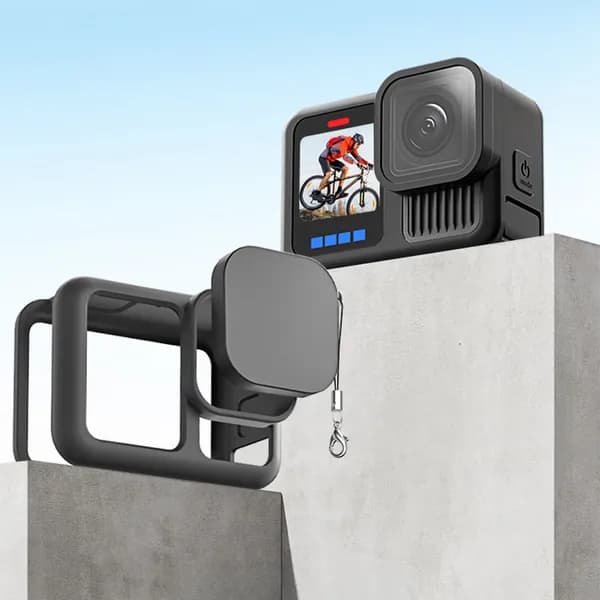 Силиконовый чехол для экшн-камеры GoPro 13 с защитной крышкой объектива