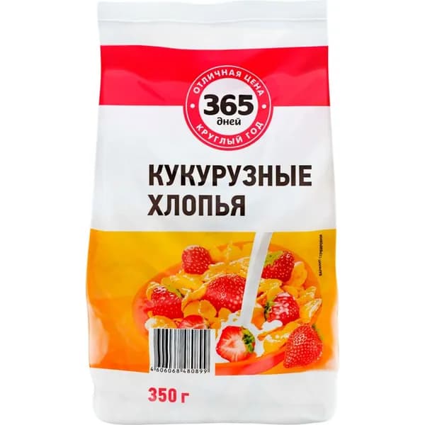 Хлопья 365 Дней кукурузные глазированные 300 г