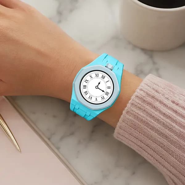 Браслет для часов Swatch x Royal Pop из биокерамики и силикона, цвет Тиффани