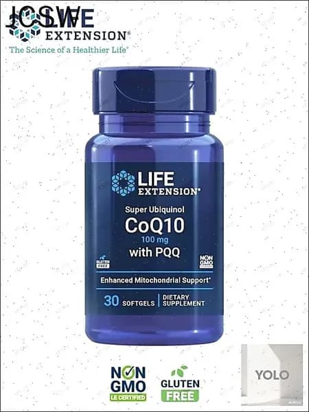 Life Extension Super Ubiquinol CoQ10 с PQQ, CoQ10, PQQ, здоровье сердца, поддержка клеточной энергии, без глютена, 100 мг, 30 мягких капсул