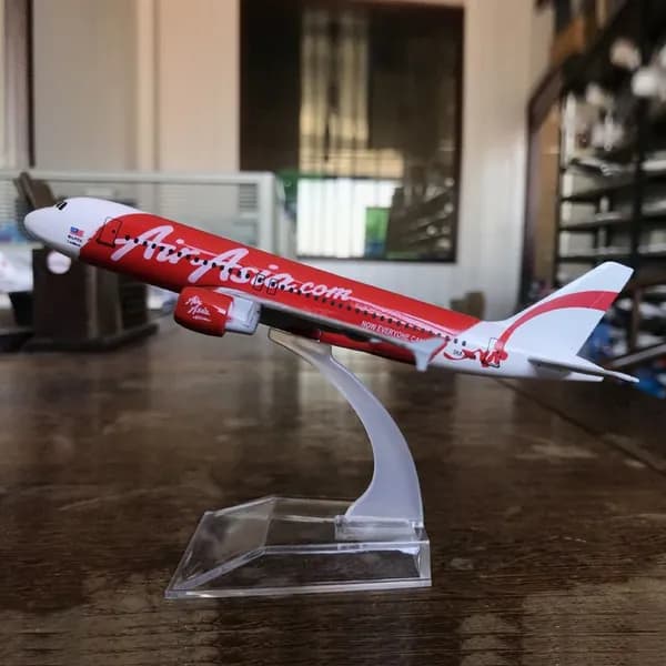 Металлическая Модель Самолета Аэробус 320, AirAsia A320