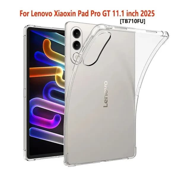 Корпус для Lenovo Xiaoxin Pad Pro GT 11.1- дюймовый 2025 TB710FU таблетки защитной оболочки прозрачной TPU против падения подушки безопасности мягкой крышки