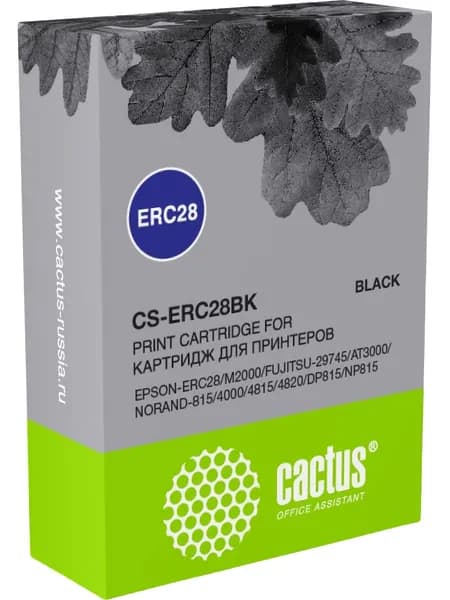 Картридж матричный Cactus ERC28-BK (CS-ERC28BK), черный, для техники Epson