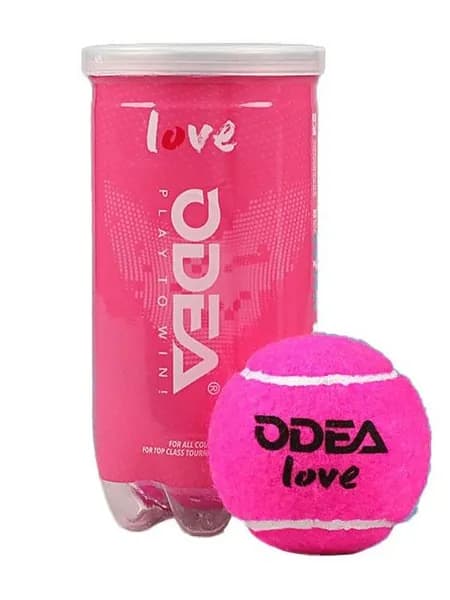 Мячи для падел тенниса ODEA Love розовые (банка 2 мяча)