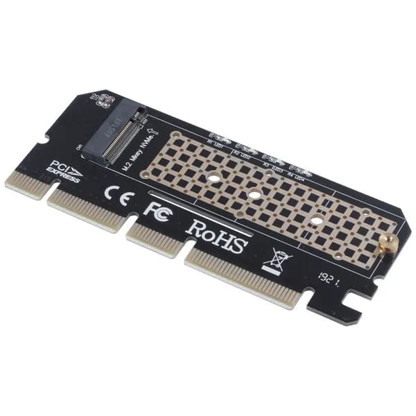 Адаптер M.2 NVMe SSD NGFF на PCIE 3.0 X16 с интерфейсной картой M Key, поддержка PCI Express x4 2230-2280, размер M.2, полная скорость.
