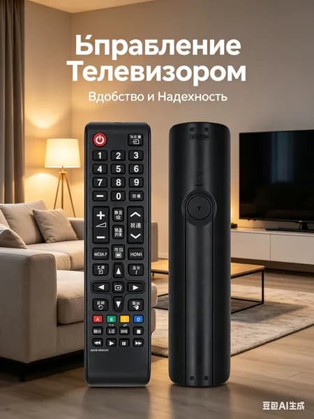 Пульт для телевизора Samsung AA59-00816A, универсальный, без настроек, черный, для дома и офиса