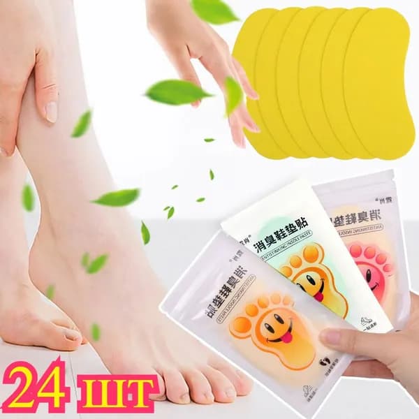 Дезодорирующие наклейки для ног, 24 шт