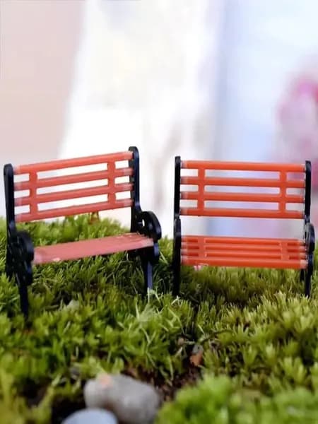 Модели скамейки для миниатюрных садов и макетов 1:25, 5 штук, декор для парка и железнодорожных миниатюр...