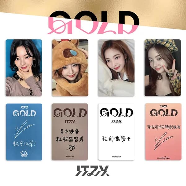 Карточки ITZY альбом карты GOLD CHAERYEONG k-pop карточки коллекционные 54 * 86 мм 4 шт