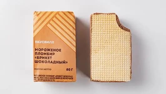 Пломбир "Брикет шоколадный" 80 г