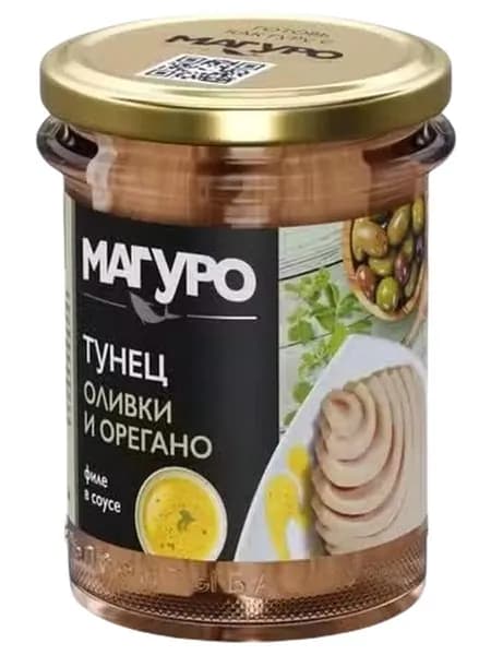 Филе полосатого тунца Магуро в соусе оливки-орегано 200 г
