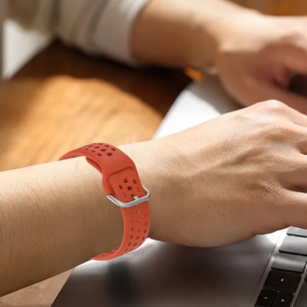 Силиконовый ремешок для Amazfit Bip Max и Bip 6, 22 мм, красный, быстросъёмное крепление