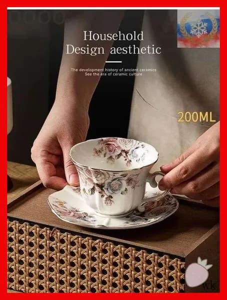 Чайная пара "Розы старой Англии", Фарфор, Royal Albert, Великобритания, вторая половина 20 века.