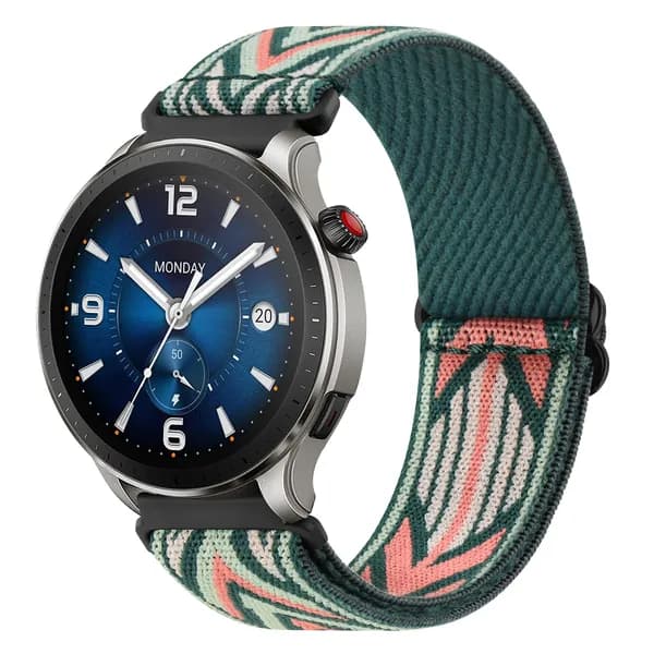 22мм эластичный нейлоновый ремешок для Amazfit Bip 6 5 / Balance 46мм / Stratos 2 2s 3, браслет для Amazfit GTR 47мм 4 3 pro 2e 2