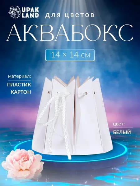 Ваза, аквабокс для цветов, 14 х 14 см