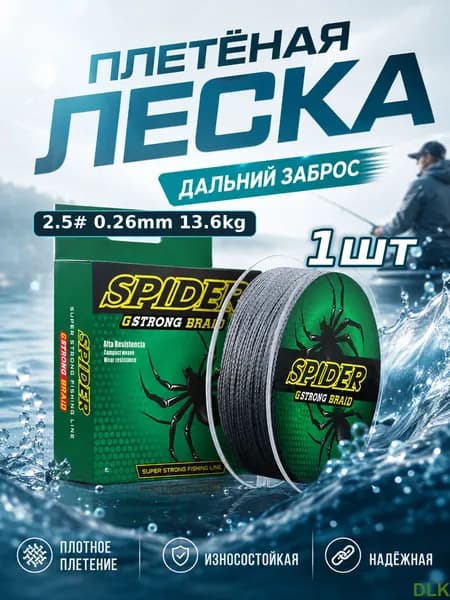 Флюорокарбоновая леска для рыбалки, размотка: 100 м, толщина: 0.26 мм