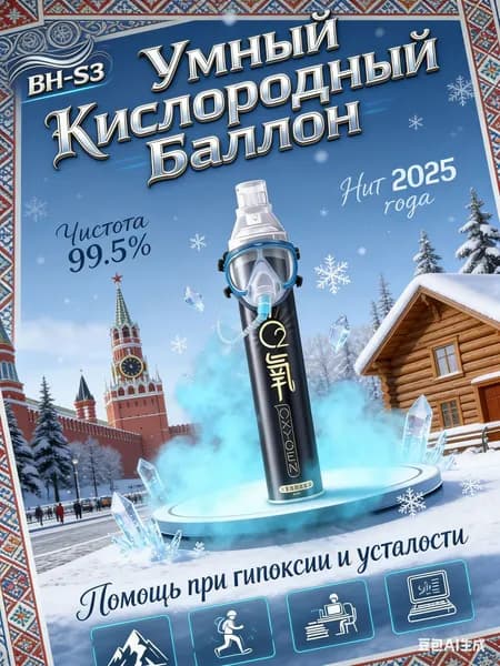 Умный кислородный баллон,вдыхайте перед выпуском кислорода 1шт,1 бутылка крепче, чем 5 бутылок обычного