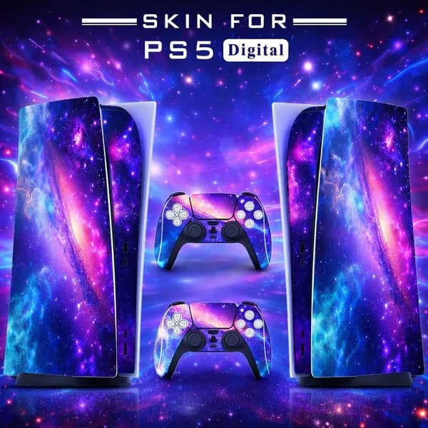 Наклейка для PS5 Digital, защитная пленка для консоли и геймпада, полный набор