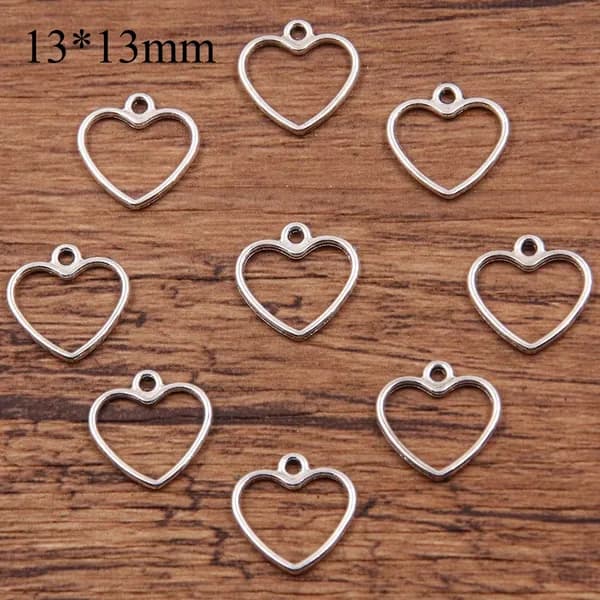 Любовный кулон 13*13mm 10pcs