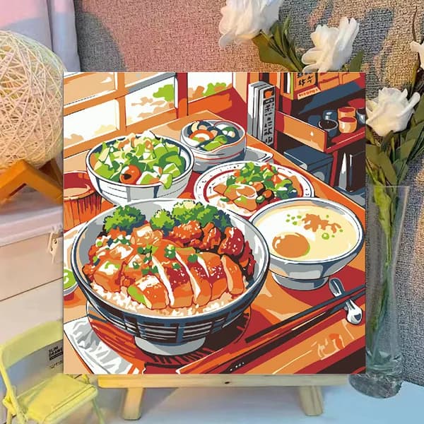 Картина по номерам, 20x20 CM, Кошки и собаки,Мультфильмы, подарки для детей, декомпрессия